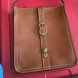 Patricia Nash Tan Leather Messenger Bag